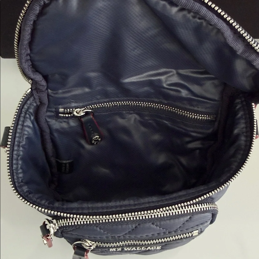 MZ Wallace Navy Micro Crosby Sling Bag - Picture 9 of 11